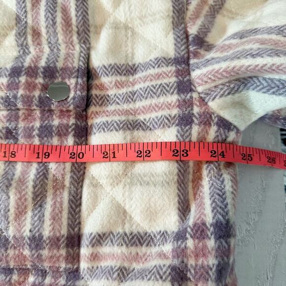 Lovers + Friends Revolve Conlee Quilted Shacket Pink Purple Size Medium - Picture 7 of 13